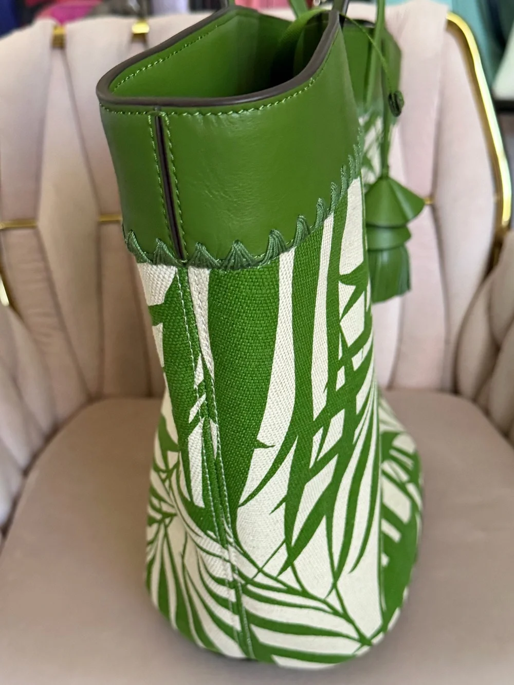 kate spade ♠️ The Pier Palm Fronds Canvas Large Tote 🌴
